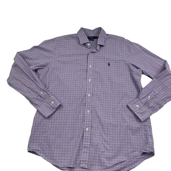 Polo Ralph Lauren 100% Cotton Stretch Button Down Shirt Men's Size XL/TG - Picture 1 of 5